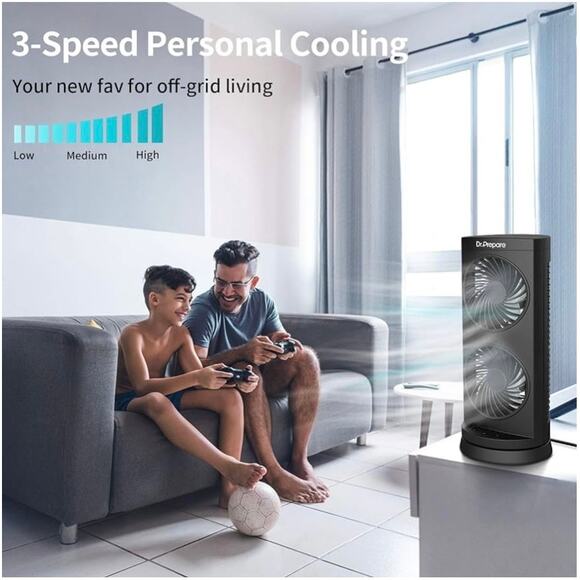 Mr. Prepare Tower Oscillating Fan 3 Speed with Timer - Picture 3 of 5